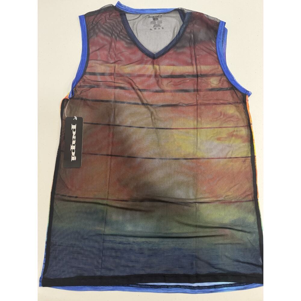 Papi Men's Mesh Tank Top Muscle Stretch Mesh Tank